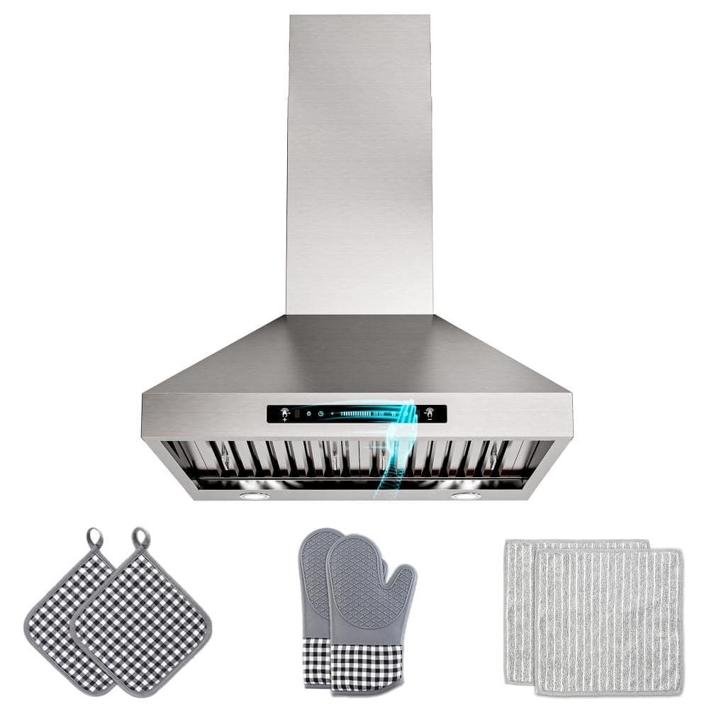 30 in. 300 CFM Convertible Wall Mount Downdraft System in Stainless 4-Lights, Touch and Gesture Control with Remote price history on PriceWatchPro