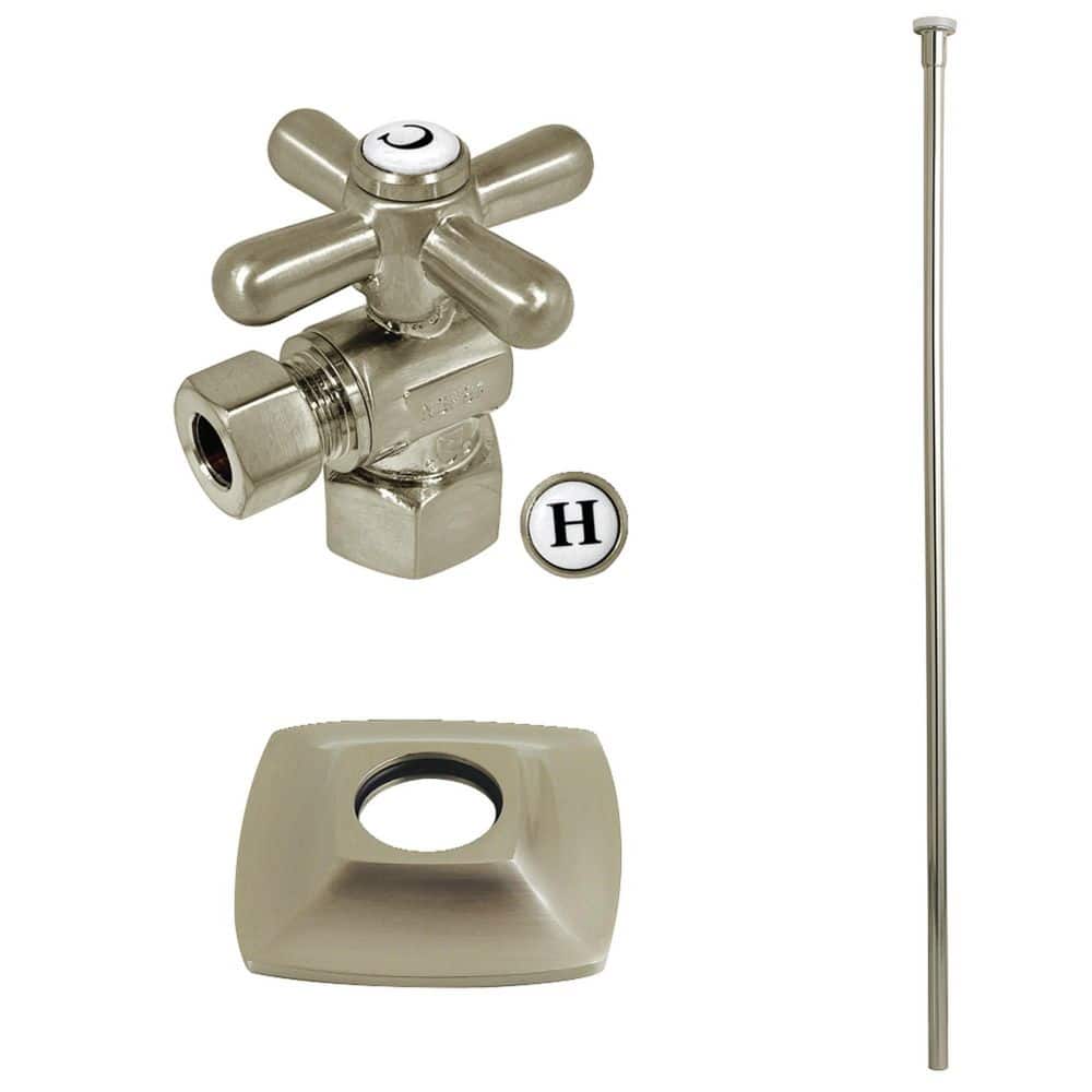 Gehry Cross Toilet Trim Kit with Supply Line and Flange in Brushed Nickel price history on PriceWatchPro