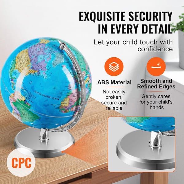 年末のプロモーション大特価！ mm, 203.2 in. 8 x in. 11.02 SKYSHALO Rotating Globe World ミュージック