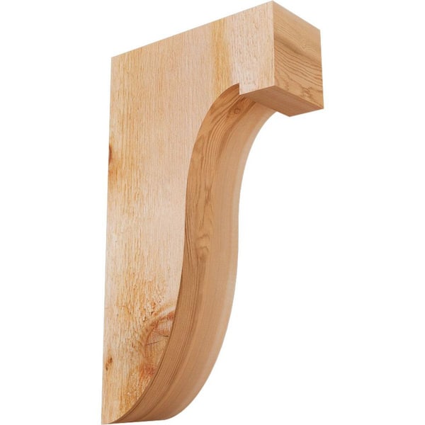 Ekena Millwork 4 in. x 10 in. x 18 in. Western Red Cedar Del Monte Rough Sawn Corbel