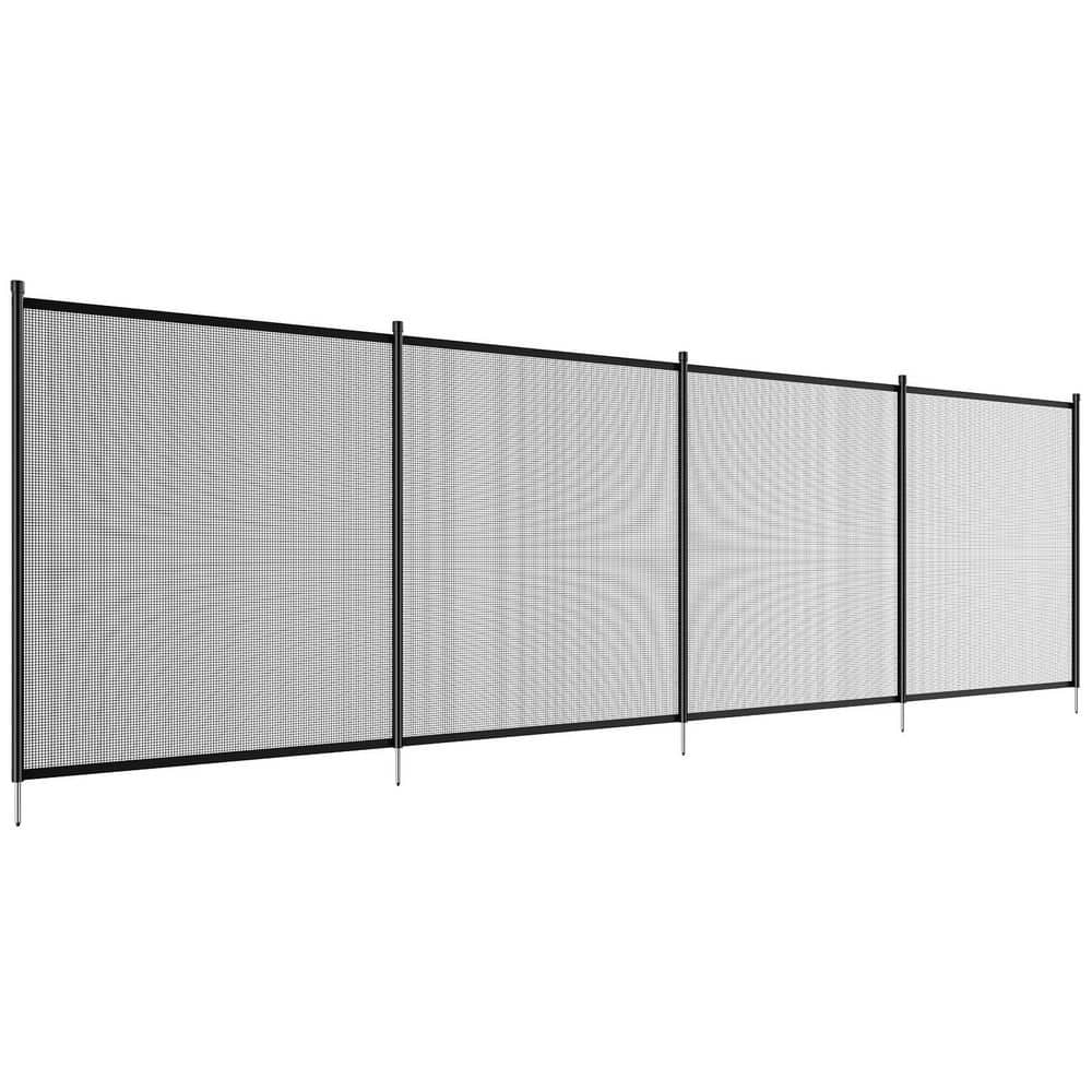 VEVOR Security Pool Fence 4 ft. x 12 ft. Removable Pool Fence 1000D PVC  Fabric Pool Fencing Mesh with Aluminum Poles KCXYCWLL412FT18UYV0 - The Home  Depot