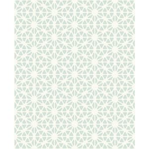 Prism Light Blue Geometric Paper Strippable Wallpaper (Covers 56.4 sq. ft.)