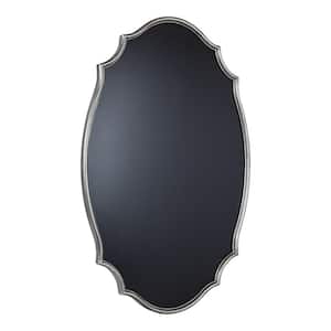Leanna 23.12 in. W x 35.75 in. H Silver Irregular Traditional Framed Decorative Wall Mirror