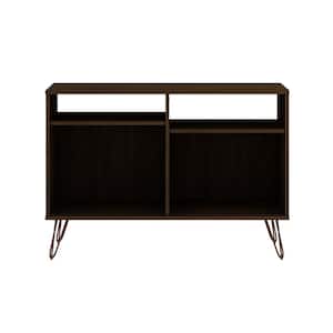Rockefeller 39.37 in. Brown TV Stand Fits TV's up to 32 in. with Cable Management
