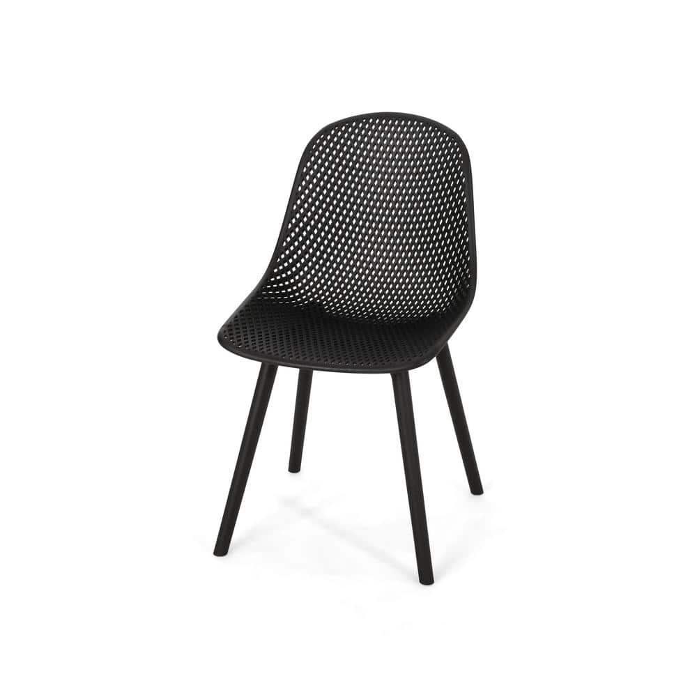 Outdoor Dining Chair in Black (Set of 2)