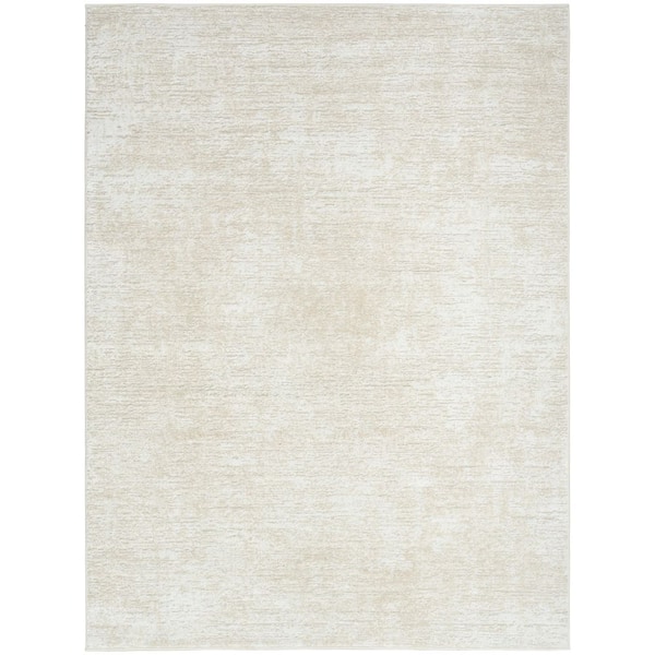 Dekor Beige 4 ft. x 6 ft. Abstract Contemporary Area Rug