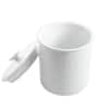 OUR TABLE Simply White 68 oz. Porcelain Dry Goods Canister With Air tight  Lid 985119929M - The Home Depot