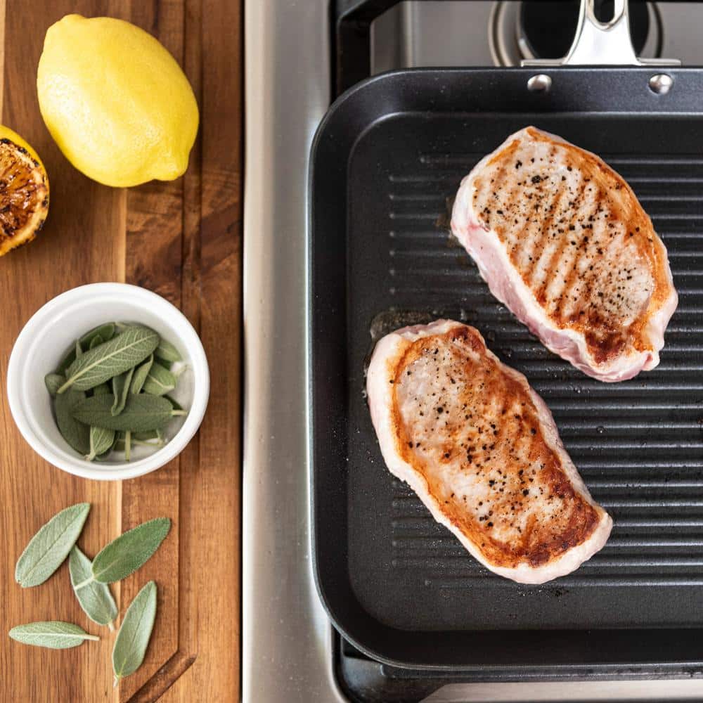 Viking 11-Inch Stainless Steel Nonstick Grill Pan with Stay-Cool Handle