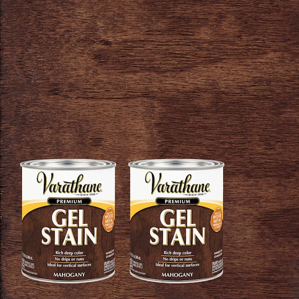 1 Quart Mahogany Semi-Transparent Interior Wood Gel Stain (2-Pack)