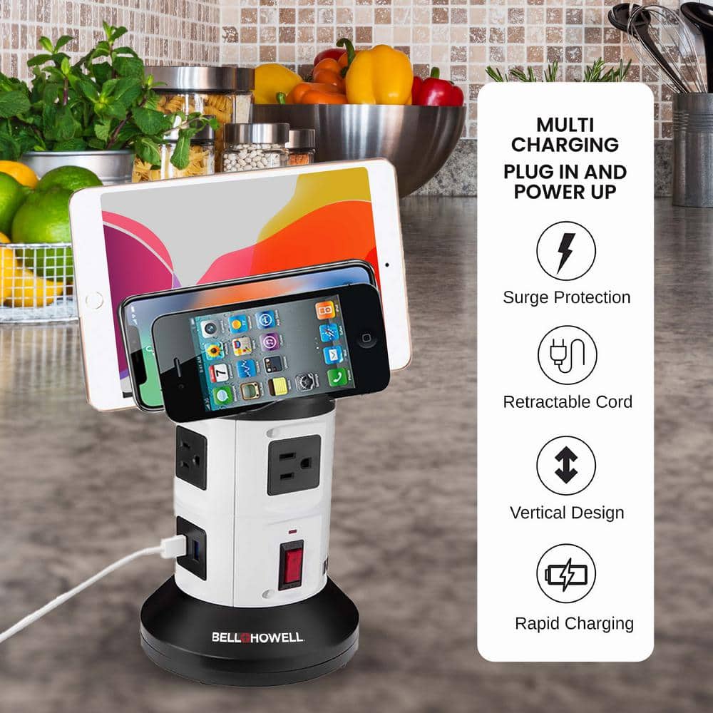 4-Outlets / 6 USB Spin Power - The Ultimate Smart Charging Station - Thumbnail 2