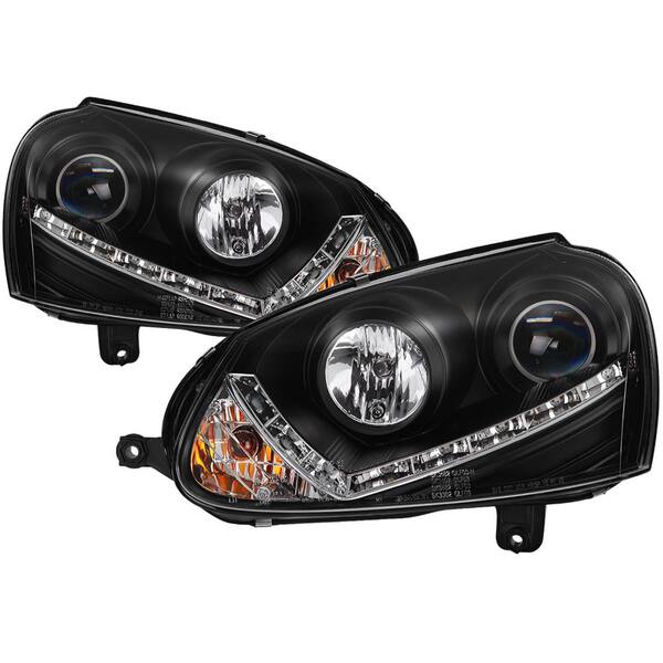 Spyder Auto Volkswagen GTI 06-09 / Jetta 06-09 / Rabbit 06-09 Projector Headlight(Don't fit the R32) Xenon/HID Model Only-DRL-Blk