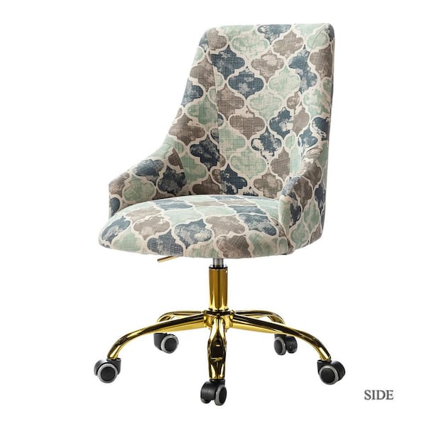 Jayden Creation Arce Indigo Swivel Gold, Safavieh Leopard Print Swivel Desk Chair