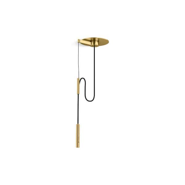 Purist Suspend No Handle Wall Mount Standard Kitchen Faucet in Vibrant Brushed Moderne Brass