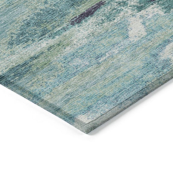 Chantille Machine Washable Indoor/Outdoor Abstract ACN942 Aloe 9 ft. x 12 ft. Area Rug