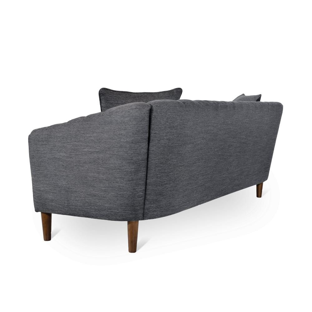 Elegant Blue Velvet 3-Seater Lawson Sofa with Tufted Tight Back