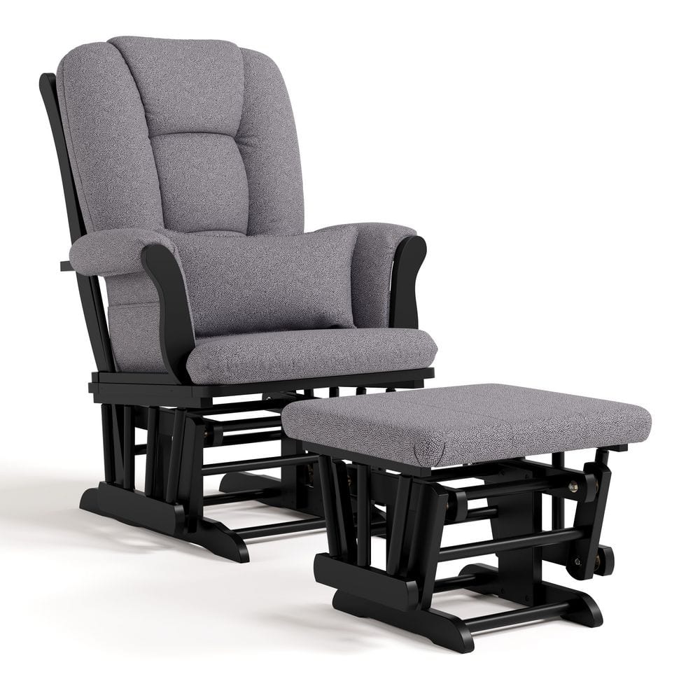 Tuscany Black with Gray Swirl Cushion Glider and Ottoman Set price history on PriceWatchPro