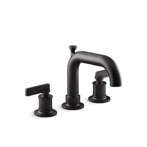 Castia By Studio McGee 2-Handle Deck-Mount Bath Faucet Trim with Diverter in Matte Black