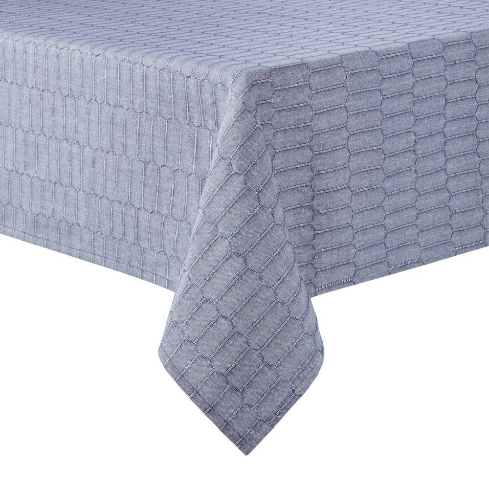 Gray Cotton Blend Rectangular Tablecloth, 60"x120"