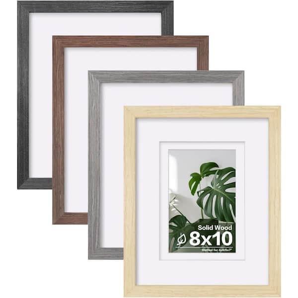 8 x 10 Matted Mixed Wood Hanging Picture Frame (Set of 4) YJ00314