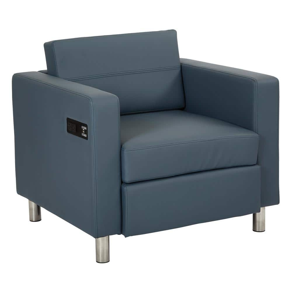 OSP Home Furnishings Atlantic Dillon Blue Fabric Chair with Single ...