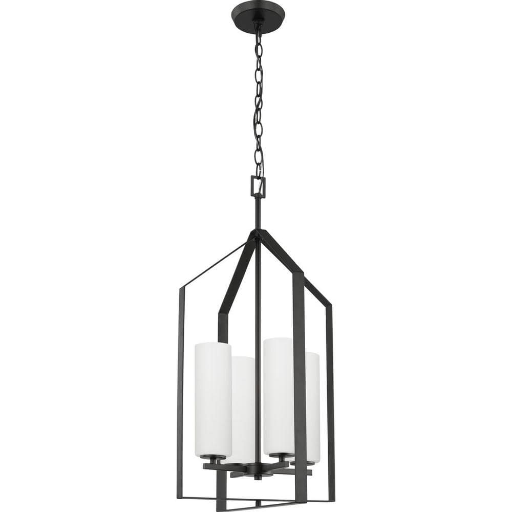Elara Frosted White Glass Cylindrical Chandelier Shade