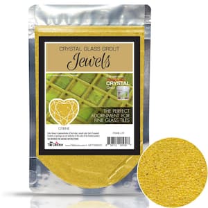 Crystal Glass Grout Jewels Citrine 75 grams (1-Pack)