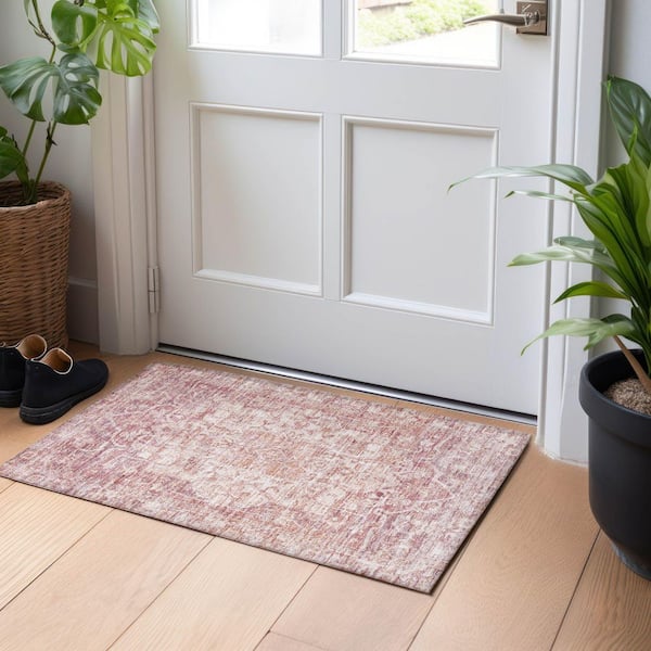 Chantille Machine Washable Indoor/Outdoor Abstract ACN1728 Paprika 2 ft. x 3 ft. Accent Rug
