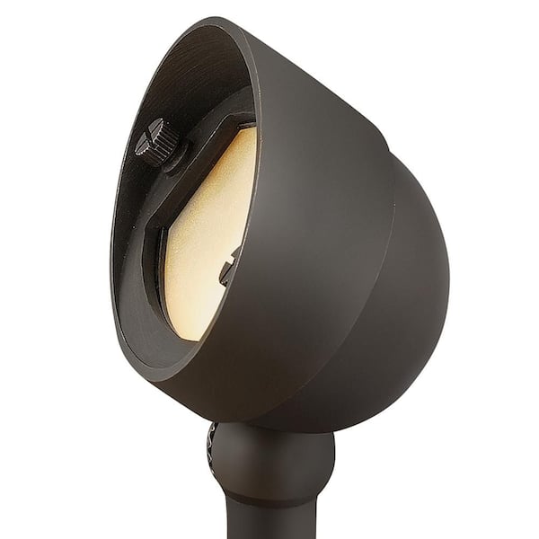 Hardy Island Accent Spot Light Low Voltage 12-Volt Brass Satin Black Spotlight with LED Bulb