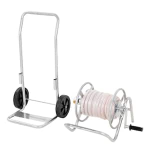 Hose Reel Cart, Holds 200 ft. of 5/8 in. Hose (Hose Excluded),Heavy Duty Steel Cart with Wheels for Garden, Yard, Lawn