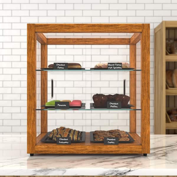 KoolMore 1 20 In. 3-Tier Artisan Light Wooden Dry Food Dispenser