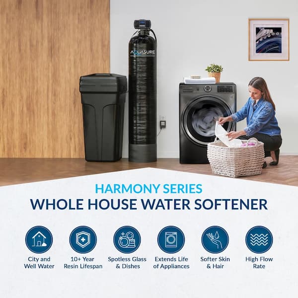 Harmony Series 48,000 Grain Electronic Metered Water Softener with Sediment and Carbon Pre-Filter