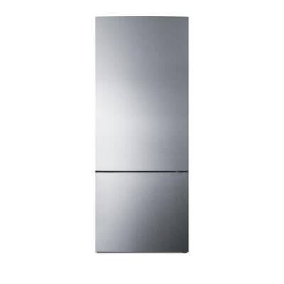 27.63 in. 14.8 cu. ft. Built-In Bottom Freezer Refrigerator in Stainless Steel, Counter Depth