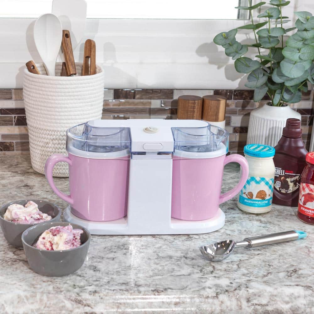 Pink 2QT Automatic Frozen Bowl Ice Cream Maker
