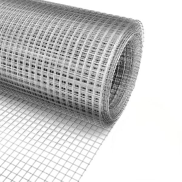 NVNOO 1/4 in. 20 in. x 20 ft. 23 GA Galvanized Rebar Wire Mesh Roll for Chicken Pen/Coop Fences, Rabbit Snake Fences