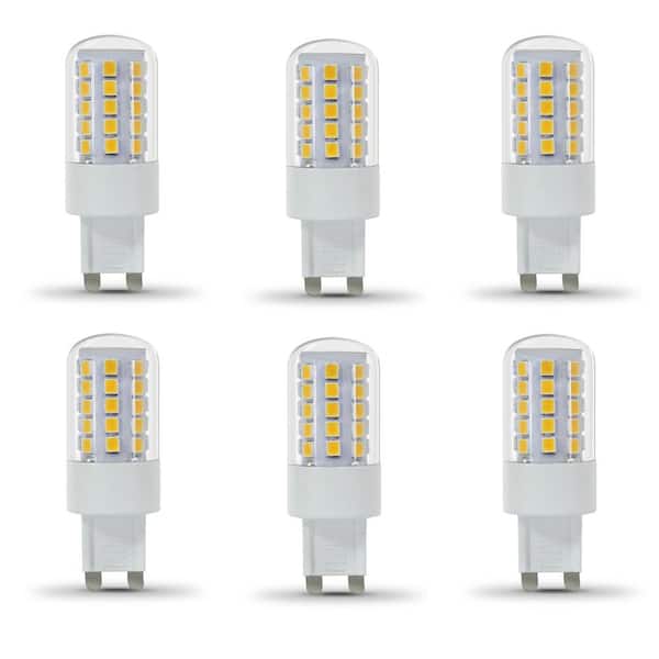 Feit Electric 40-Watt Equivalent T4 Dimmable G9 Bi-Pin LED Light Bulb, Warm White 3000K (6-Pack)