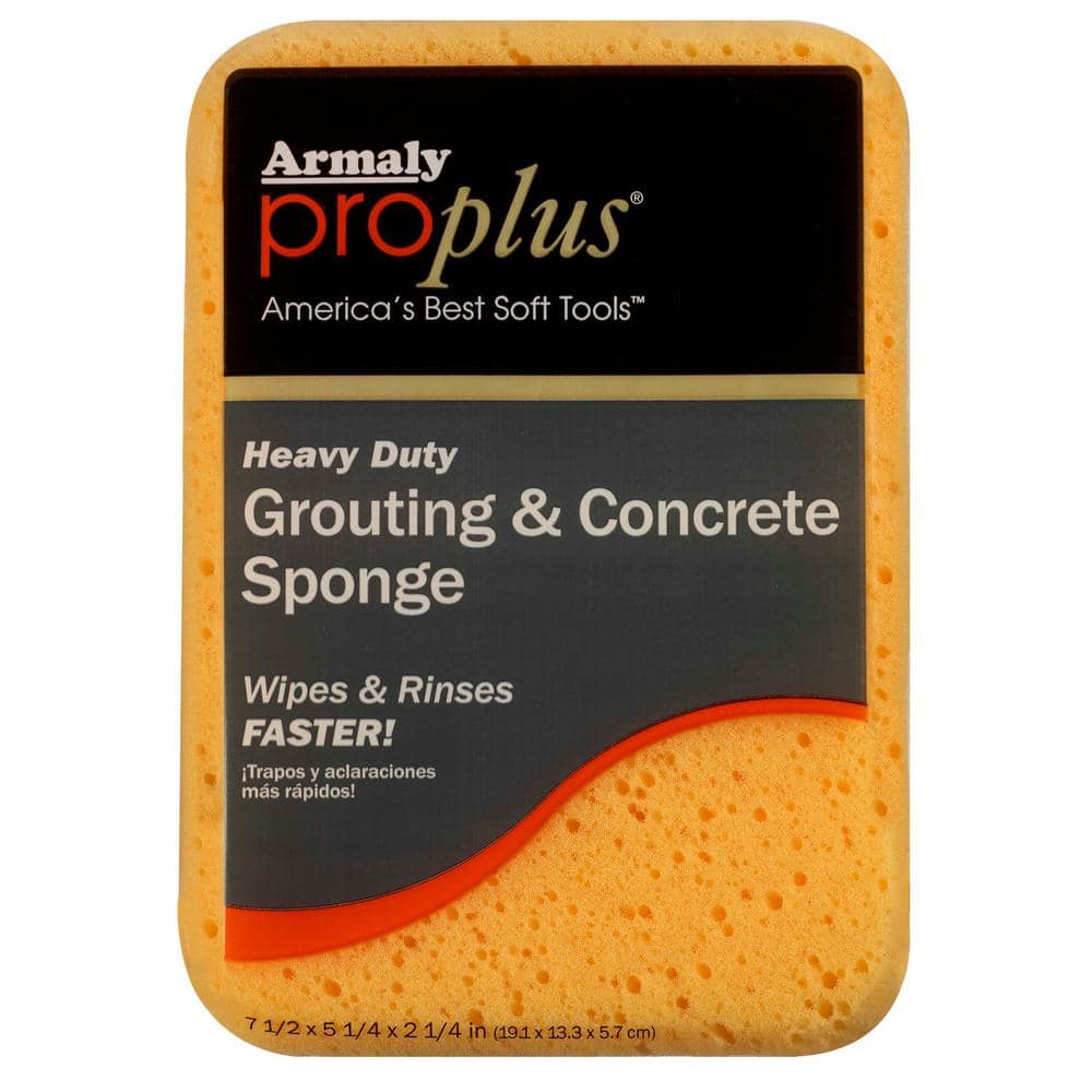 Armaly ProPlus Grouting Sponge - Heavy Duty Polyurethane Sponge for Fast  and Efficient Cleaning - Yellow, High Density, Rounded Edges in the Grout  Supplies department at