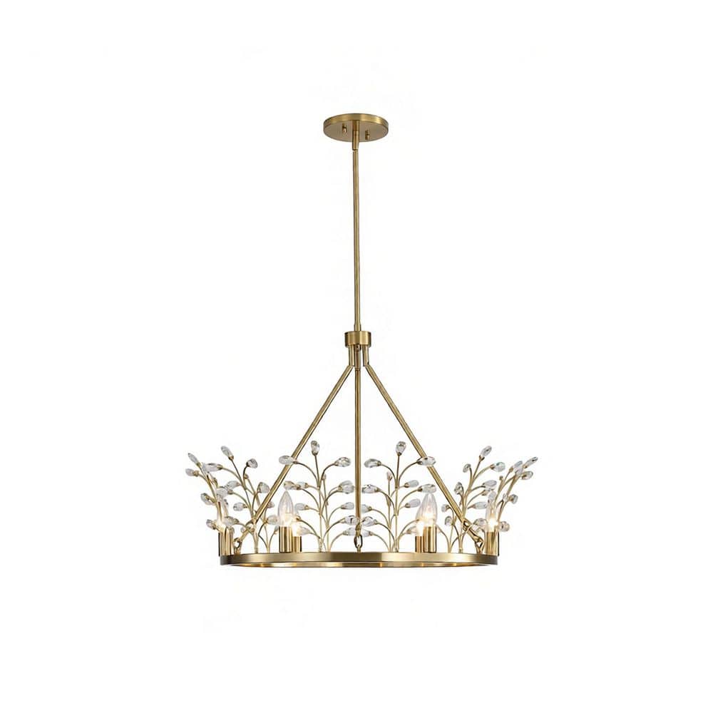 30 in. 6-Light Gold Luxury Modern Crystal Chandelier for Dining Room, Great Room and Living Room price history on PriceWatchPro