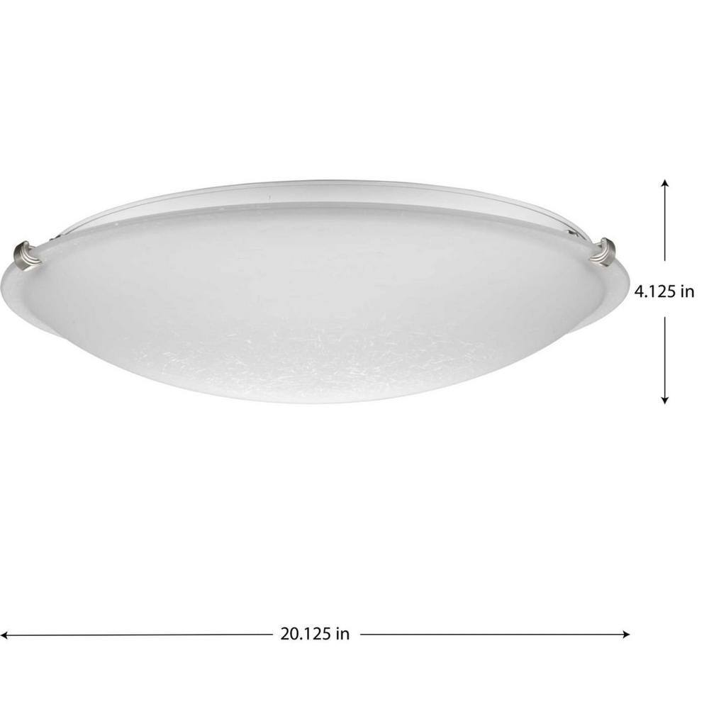 Linen Dome Brushed Nickel 4-Light LED Flush Mount