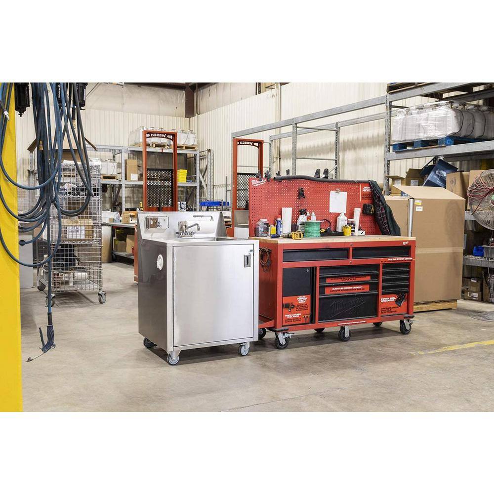 32'' Stainless Steel Portable Hand Wash Station with Faucet