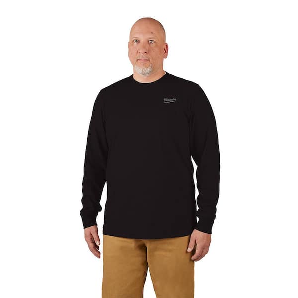 Milwaukee Men's X-Large Black Cotton/Polyester Long-Sleeve Hybrid