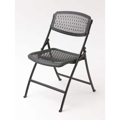 Black Plastic Seat Foldable Folding Chair
