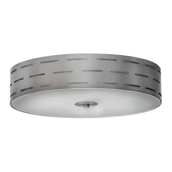 Filament Design 3-Light Satin Steel Flushmount