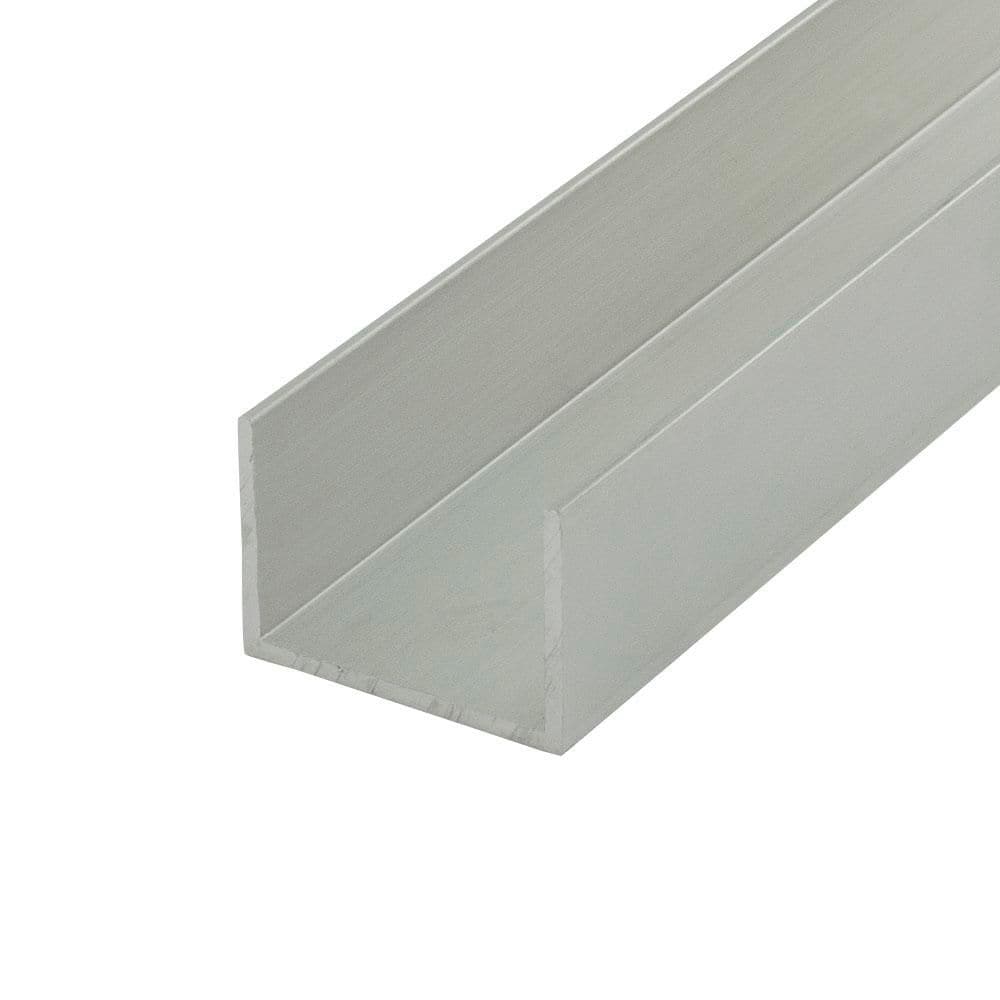 1.124 in. D x 0.812 in. W x 48 in. L Unfinished Mill Metal Aluminum U-Channel Moulding Fits 1 in. Boards (3-PACK) price history on PriceWatchPro