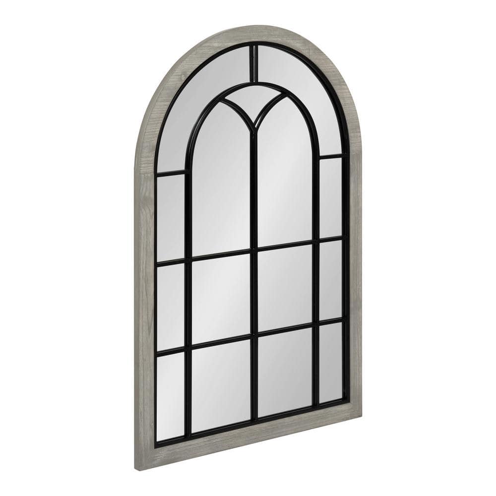 Joffrey Gray Wood Arched Full Length Wall Mirror