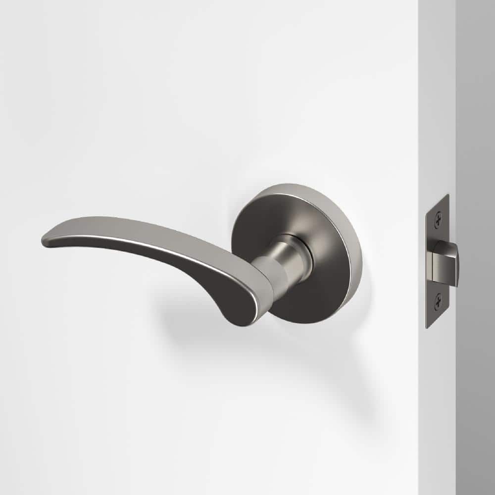 Brook Metal Brushed Nickel Passage Hall/Closet Flat Door Handle with Round Rosette price history on PriceWatchPro