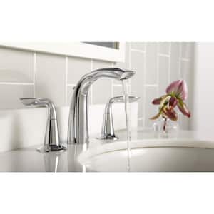 Refinia 8 in. Widespread 2-Handle Bathroom Sink Faucet in Brushed Nickel