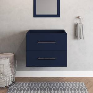 Napa 30 in. W x 22 in. D x 21 in. H Single Sink Bath Vanity Cabinet without Top in Navy Blue, Wall Mounted
