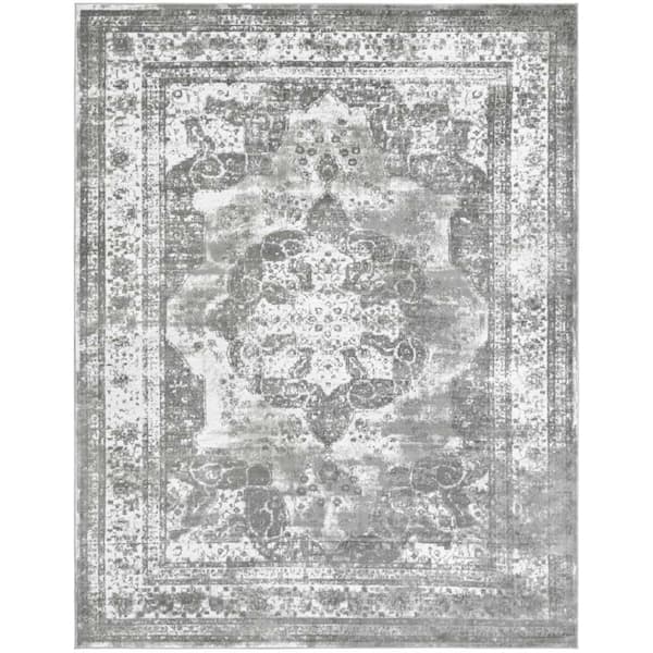 Sofia Salle Garnier Gray 10 ft. x 13 ft. Area Rug