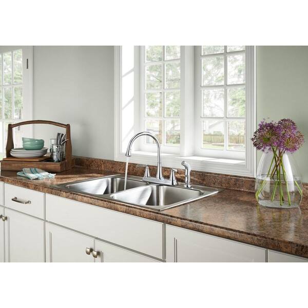Cantara High-Arc 2-Handle Standard Kitchen Faucet with Side Sprayer in Polished Chrome Cantara High-Arc 2-Handle Standard Kitchen Faucet with Side Sprayer in Polished Chrome