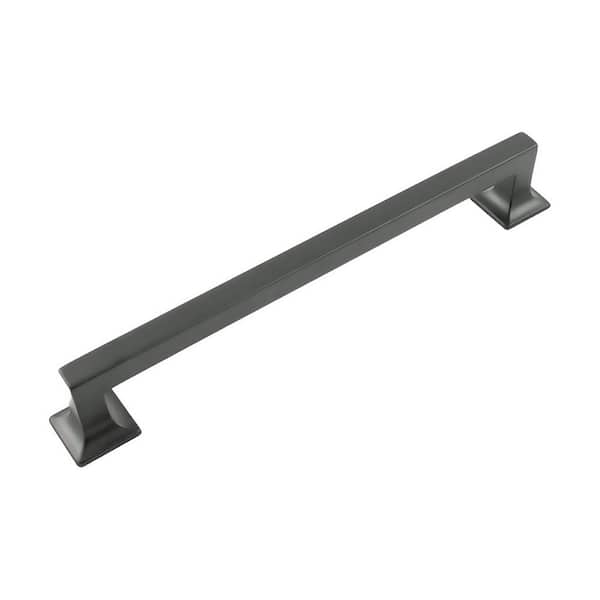 HICKORY HARDWARE Studio Collection Pull 8-13/16 in. (224mm) Center to Center Matte Black Finish Zinc Bar Pull (1-Pack)